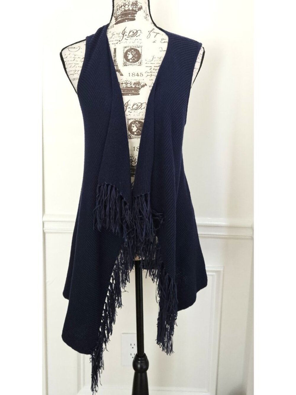 Lilly Pulitzer S Andella Sweater Vest Draped True Navy Cotton